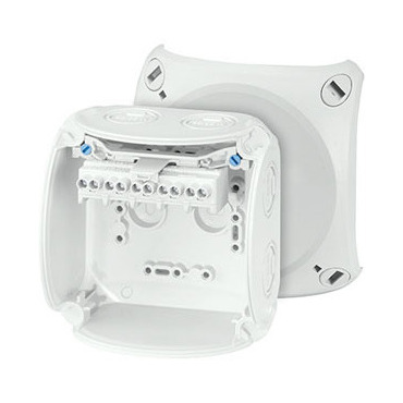 HEN KF 0404 G Krabicová rozvodka pro nechráněné venkovní instalace, šedá, s předlisy, s 5 pólovou sv