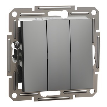SCHN EPH2100171 Trojnásobný spínač ř.1+1+1 antracit