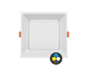 LED svítidlo vestavné ECOPLANET TONY 12W, 1560lm, CCT 3000/4000/6500K, IP20, bílá