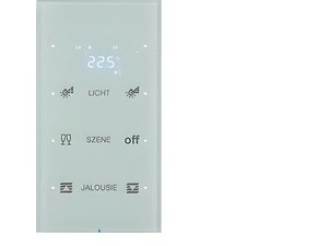 HAG 75643150 Dotykový sensor 3-násobný s termostatem, Berker R.3, sklo, bílá