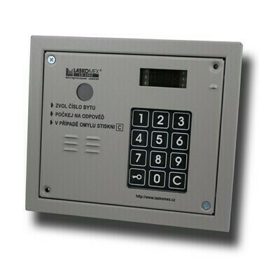 Tablo zvonkové LASKOMEX CP 2503P, podsvětlená klávesnice, LED displej, stříbrné