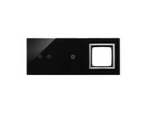 Kryt dot. ovl. SIMON DSTR3210/74, 3 ovl. Simon 54 Touch, 2 dotyk.+1 dotyk.+1 otvor, láv./stř. met.