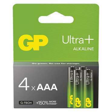 Baterie alkalická GP ULTRA B03114 PLUS AAA (LR03) 4PP
