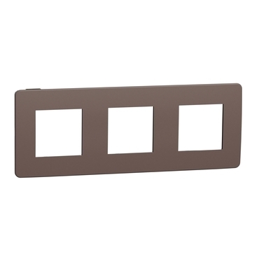 SCHN NU280617 Unica Studio Color - Krycí rámeček trojnásobný, Chocolate/Černý