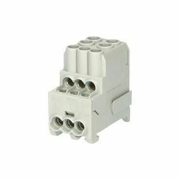EL 1003202 Blok pro rozdělení fází UVB 100 L G, 1pól., 101A, AL/CU, 1000V, šedý, na DIN (bal.3)