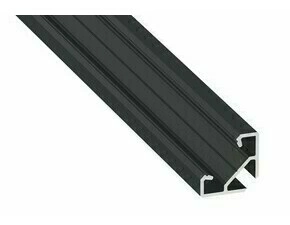 LED profil GREENLUX AL-PROFIL AJAR BLACK ANODIZED 1M (10-1382-10)