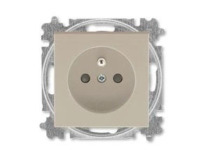 Zásuvka jednonásobná 55x57 ABB Levit 6619H-A06557 18, macchiato, s clonkami (typ 6619)