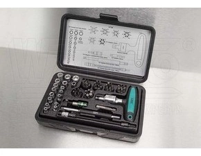 wpr10204 251-WLS-1 58-dílná sada "WALLYS" - bity, nástrčkové klíče, upínky, adaptéry, T-rukojeť