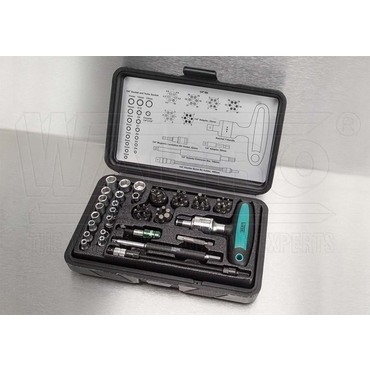 wpr10204 251-WLS-1 58-dílná sada "WALLYS" - bity, nástrčkové klíče, upínky, adaptéry, T-rukojeť