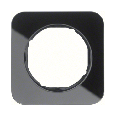 HAG 10112116 Rámeček 1-násobný, Berker R.1, sklo, černá