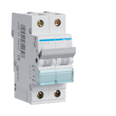 Jistič dvoupolový HAGER MCN213 2 pól. 13A, char.C, 6 kA