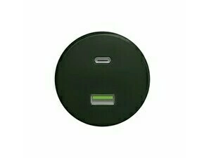 Zásuvka USB A+C GREENLUX KLIKLAP Z/USB, kachlově zelená