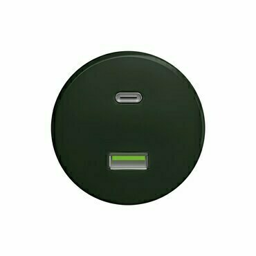 Zásuvka USB A+C GREENLUX KLIKLAP Z/USB, kachlově zelená