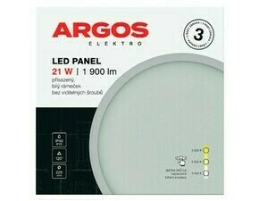 LED svítidlo přisazené ARGOS 21W, 1900lm, IP40/20, CCT, kruhové, bílé