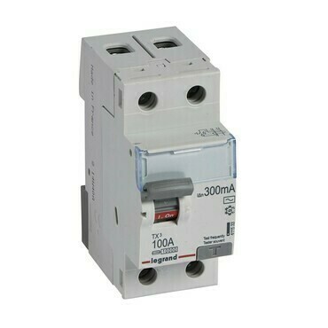 Chránič dvoupolový LEGRAND 411533 TX3 CHRÁN. 2P 100A 300MA AC