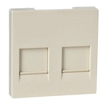 SCHN MTN4562-0344 Merten - Centrální deska pro datovou zásuvku, 2xRJ45, clonky, System M, White Crea