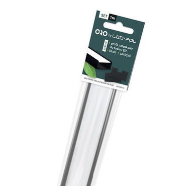 SET LED profilu LED POL ORO-PROFIL-UNI-OUT-BLACK-1M-S-SET