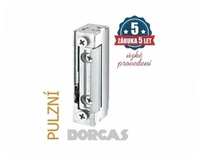 Elektrický zámek DORCAS 41-2AbF: úzký (16 mm), PULZNÍ; 8-12V AC/DC