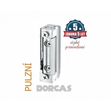 Elektrický zámek DORCAS 41-2AbF: úzký (16 mm), PULZNÍ; 8-12V AC/DC