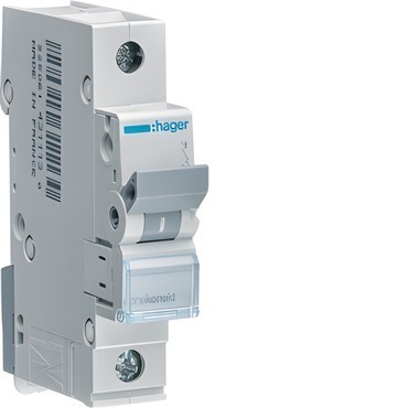 Jistič jednopólový HAGER MCN106 1 pól. 6A, char.C, 6 kA