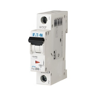 Jistič jednopólový EATON 286519 PL6-B10/1 Jistič PL6, char B, 1-pólový, Icn=6kA, In=10A