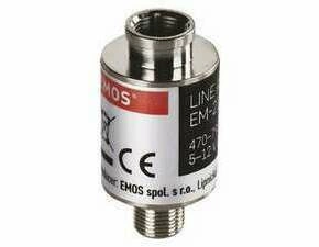 Zesilovač anténní EMOS J5710, DVB-T2, stíněný, linkový, F konektor, 30 dB