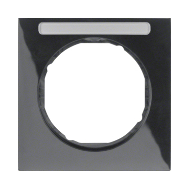 HAG 10112235 Rámeček 1-násobný s popisovým polem, Berker R.3, černá, lesk