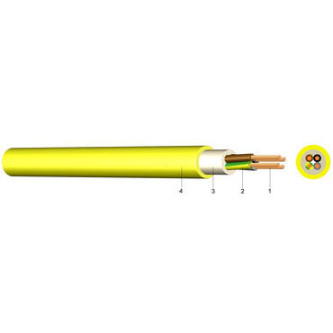 Kabel jednožilový NSSHOEU 3x4+3x4/3E+3x1,5ST 0,6/1 pryžový, měděný