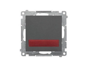 SIMON TESS2.01/116 LED osvětlení signalizační, 230 V, červené světlo (přístroj s krytem) bílá