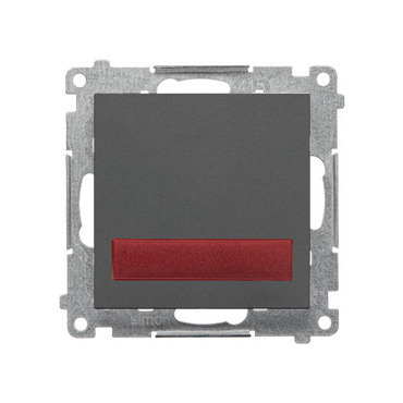 SIMON TESS2.01/116 LED osvětlení signalizační, 230 V, červené světlo (přístroj s krytem) bílá