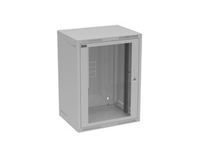 Rozvaděč nástěnný SOLARIX GrandN-16U-645-11-G, 19", 16U, RAL 7035, 600x450 mm, skleněné dveře