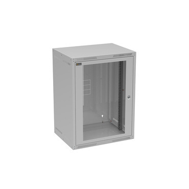 Rozvaděč nástěnný SOLARIX GrandN-16U-645-11-G, 19", 16U, RAL 7035, 600x450 mm, skleněné dveře