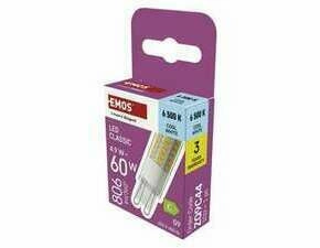 EMOS ZQ9C44 LED CLS JC 4,9W(60W) 806lm G9 CW