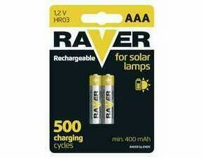 Baterie nabíjecí RAVER SOLAR B7414 AAA (HR03) 400 mAh, 2ks
