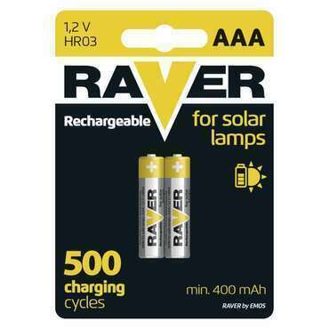 Baterie nabíjecí RAVER SOLAR B7414 AAA (HR03) 400 mAh, 2ks