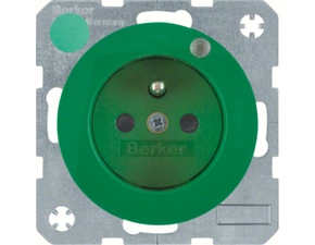 HAG 6765092003 Zásuvka se zemnicím kolíkem a LED kontrolkou, 16 A, 250 V ~, šroubovací svorky, Berke