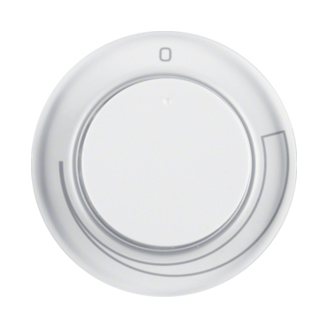 HAG 11372079 Centrální díl s knoflíkem pro otočný regulátor otáček, Berker R.1/R.3, bílá, lesk