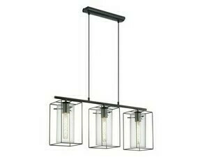 Svítidlo závěsné EGLO HL 3 SCHWARZ SW-TRANSPARENT LONCINO