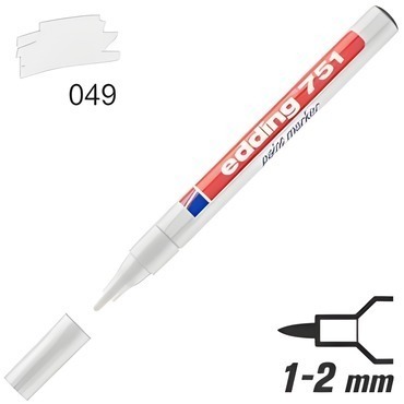 Popisovač EDDING lakový "751", bílá, 1-2mm