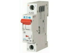 Jistič jednopólový EATON 264887 PL7-C10/1-DC PL7-DC, char. C, 1-pólový, Icn=10kA, In=10A