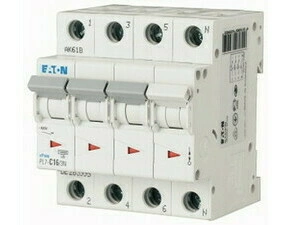 Jistič čtyřpolový EATON 264008 PL7-D32/3N PL7, char D, 3+N-pólový, Icn=10kA, In=32A