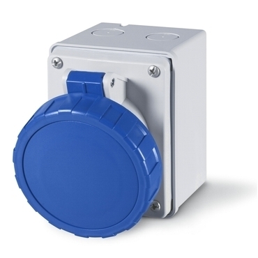 SCAME 527.3253 Zásuvka nástěnná EUREKA, rovný box - 527.3253