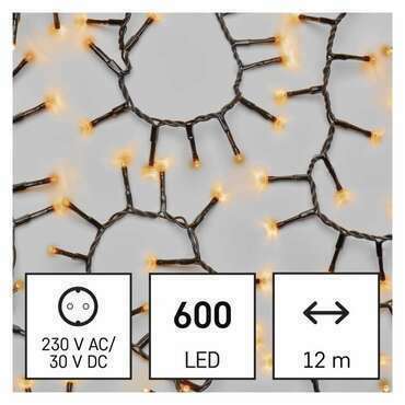 EMOS D4BV03 600LED XMAS CLUSTER 12M VNT