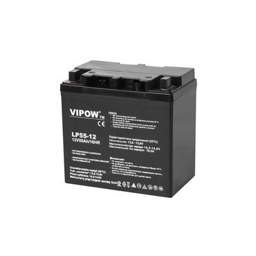 Baterie olověná VIPOW BAT0223, 12V, 55Ah