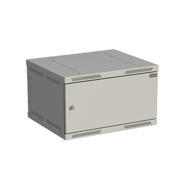 Rozvaděč nástěnný SOLARIX SENSA-6U-65-21-G, 19", 6U, RAL 7035, 600x500 mm, plechové dveře
