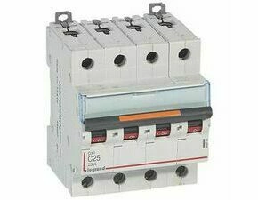 Jistič čtyřpolový LEGRAND 409796 DX3 4P C25 25KA