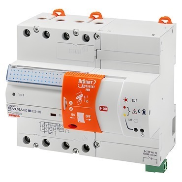 Automatický test a zapnutí chrániče  GEWISS RESTART 2 PÓLY – 25 A TYP B, Idn=0,03 A 230 V AC – 7 M F
