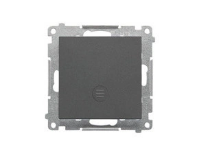 Spínač jednopólový SIMON TW1ZL.01/116, signal. LED podsv., ř.1So, bezšr. sv., grafit mat