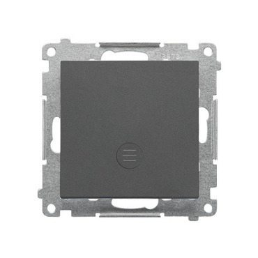 Spínač jednopólový SIMON TW1ZL.01/116, signal. LED podsv., ř.1So, bezšr. sv., grafit mat