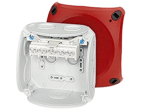 HEN DK 0404 R Krabcová rozvodka pro vnitřní a venkovní chráněné instalace IP 66, se svorkovnicí do 4